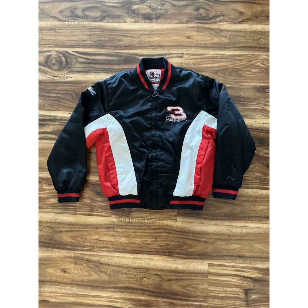 VTG Dale Earnhardt Nylon Puffer Full Zip Jacket Youth 8/10 Competitors View